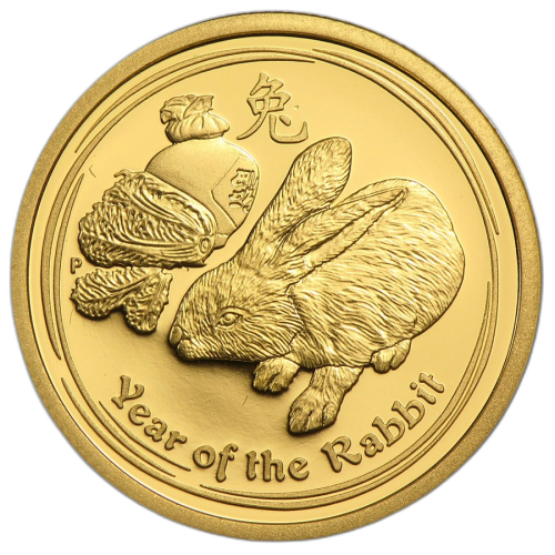 Thumbnail 1 oz Lunar Goldmünze 2011 front