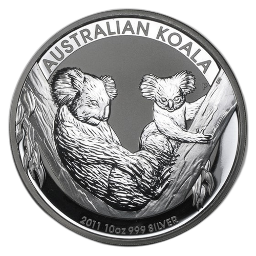 Thumbnail 10 oz Koala Zilveren Munt voorkant