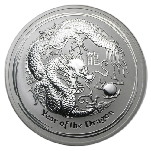 Thumbnail 10 oz Lunar Zilveren Munt 2012 voorkant