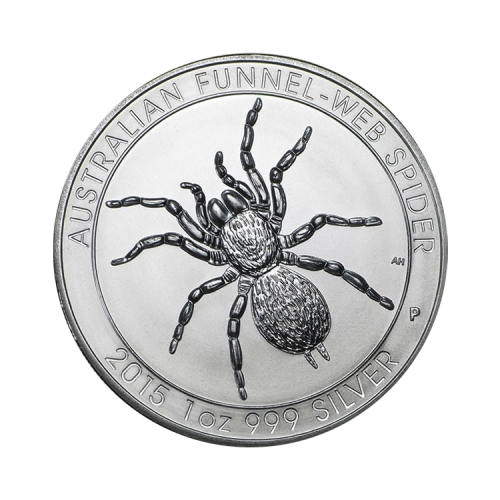 Thumbnail 1 Troy ounce silver Funnelweb Spider 2015 front