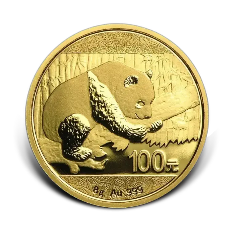 8g Panda Goldmünze 2016 front