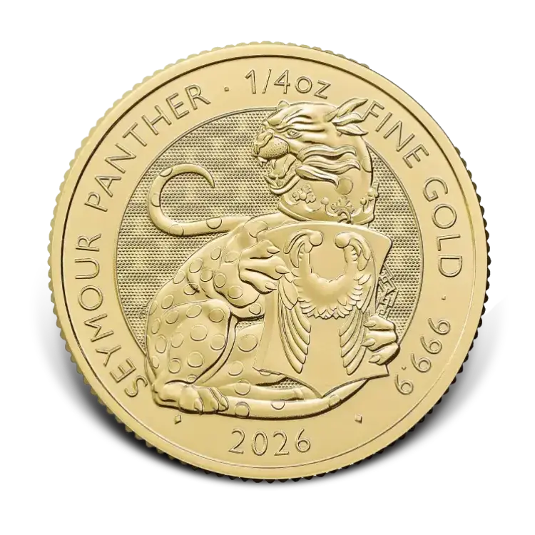 1/4 oz Gold Tudor Beasts Seymour Panther 2026 front