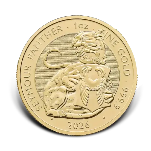 Thumbnail 1 oz Gold Tudor Beasts Seymour Panther 2026 front