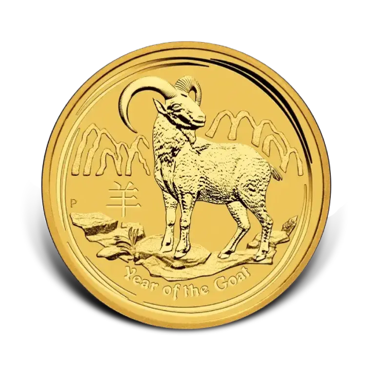 1 oz Lunar Goldmünze 2015 front