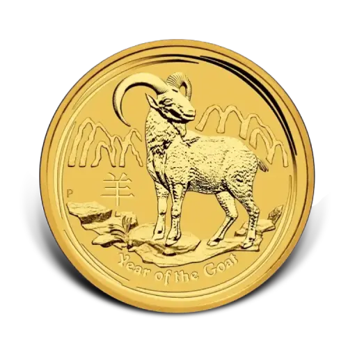 Thumbnail 1 oz Lunar Goldmünze 2015 front