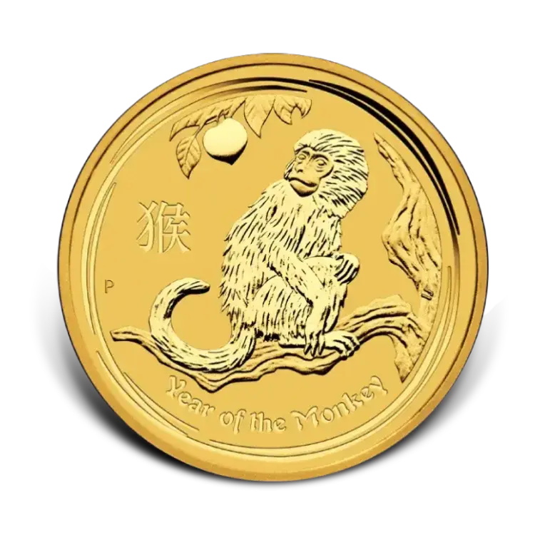 1 oz Lunar Gold Coin 2016 front