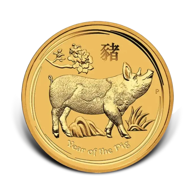 1/4 oz Lunar Oro 2019 front