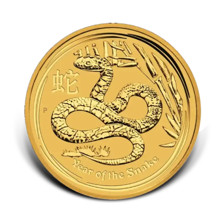 1 oz Lunar Gold Coin 2013 front