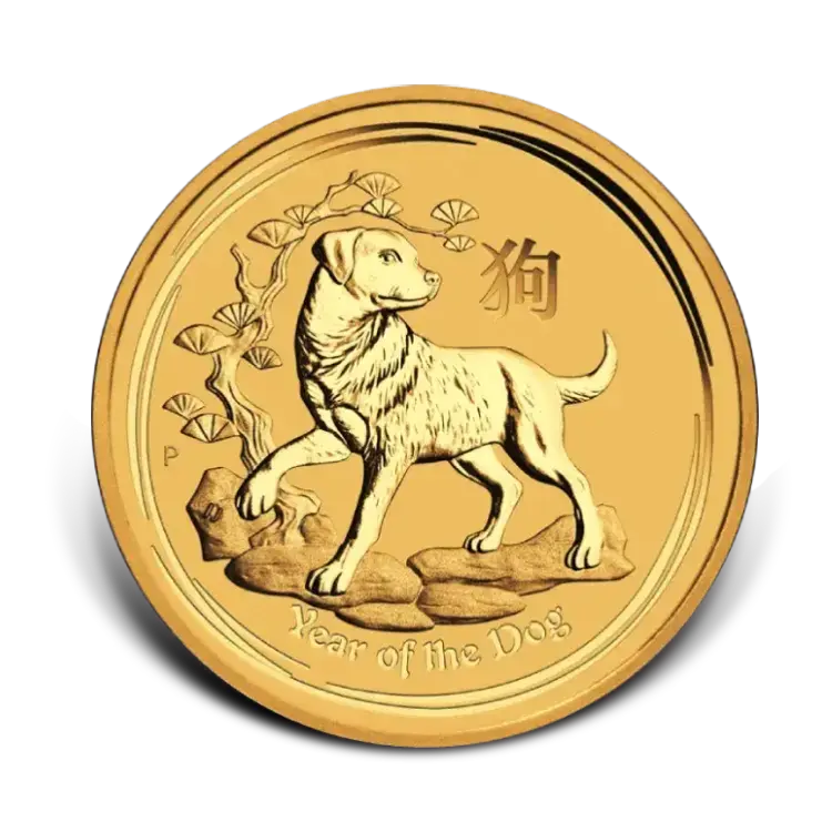 1 oz Lunar Goldmünze 2018 front