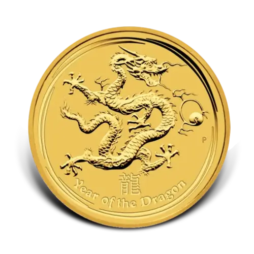 Thumbnail 1 oz Lunar Gouden Munt 2012 voorkant