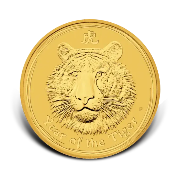 1 oz Lunar Goldmünze 2010 front