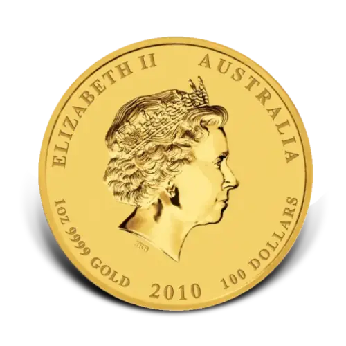 Thumbnail 1 oz Lunar Goldmünze 2010 back