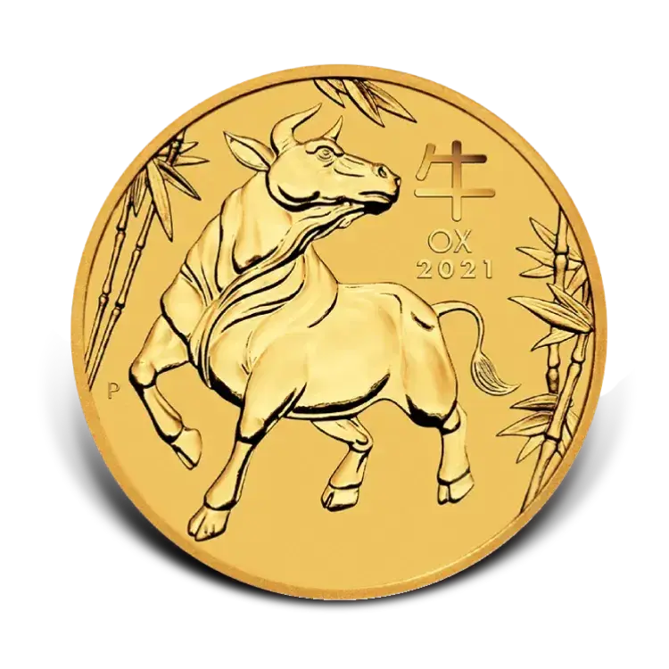 1/2 oz Lunar Gouden Munt 2021 voorkant