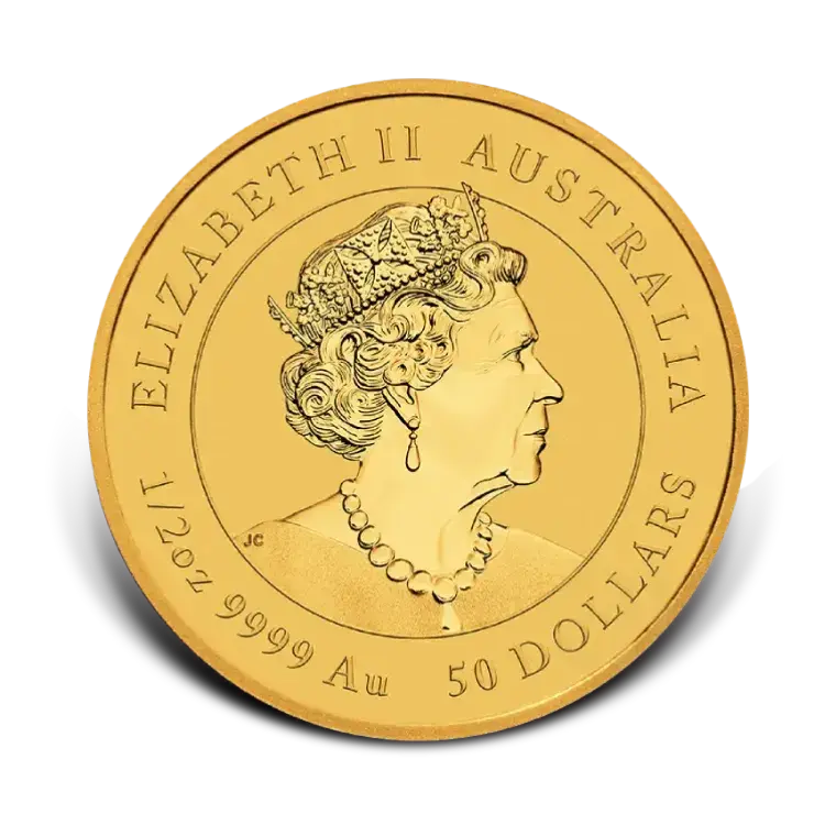 1/2 oz Lunar Gouden Munt 2021 achterkant