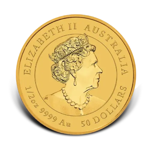 Thumbnail 1/2 oz Lunar Gouden Munt 2021 achterkant