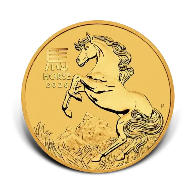 2 oz de oro Lunar III - Año del Caballo 2026 front