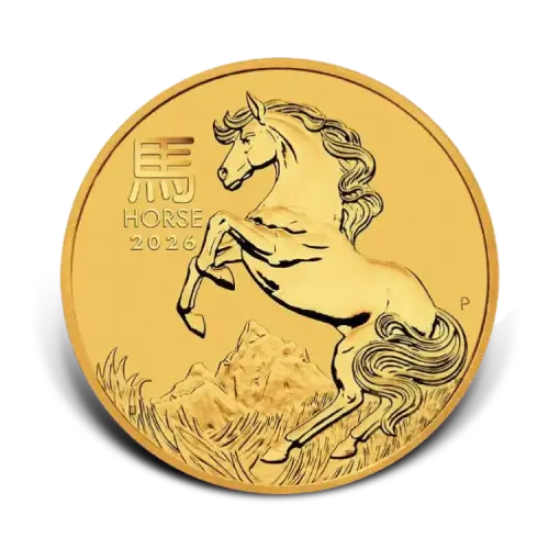 Thumbnail 2 oz de oro Lunar III - Año del Caballo 2026 front