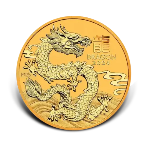 Thumbnail 1 oz Lunar Gold Coin 2024 front