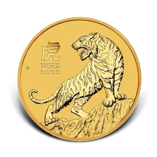 Thumbnail 1 oz Lunar Gouden Munt 2022 voorkant