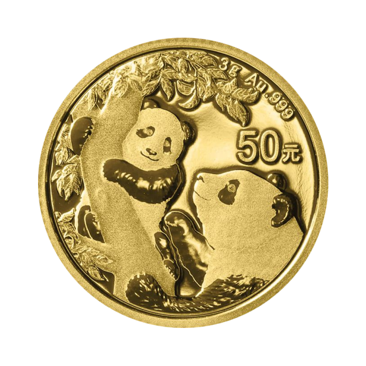 3g Panda Gouden Munt 2021 voorkant