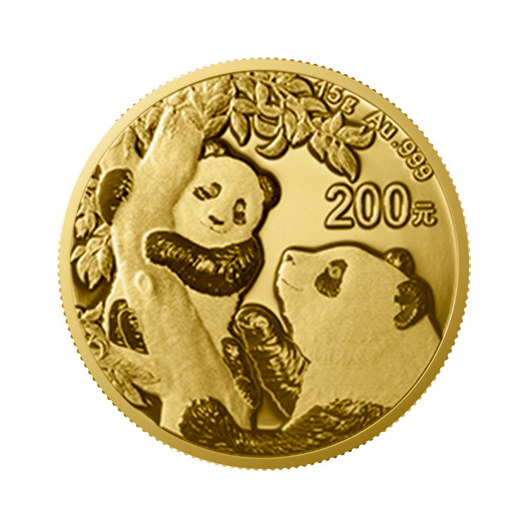 30g Panda Gouden Munt 2021 voorkant