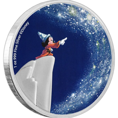 Thumbnail 1 oz Disney Zilveren Munt voorkant