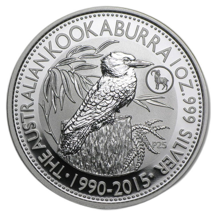 1 oz Kookaburra Zilveren Munt 2015 voorkant