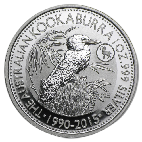 Thumbnail 1 oz Kookaburra Zilveren Munt 2015 voorkant