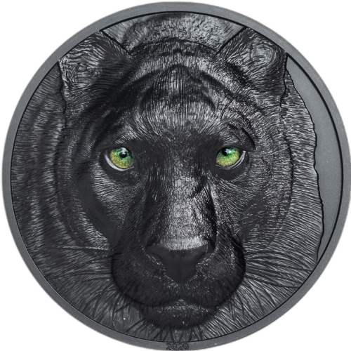 Thumbnail 2 troy ounce silver coin Black Panther 2020 proof front