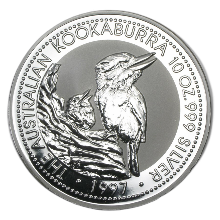 10 oz Kookaburra Zilveren Munt 1997 voorkant