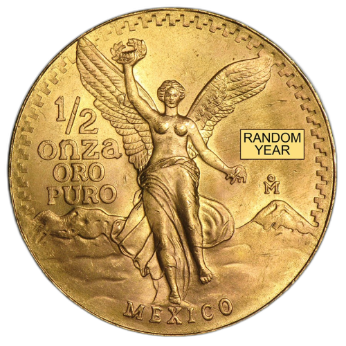 Thumbnail 1/2 oz Banco de Mexico Gouden Munt Divers voorkant
