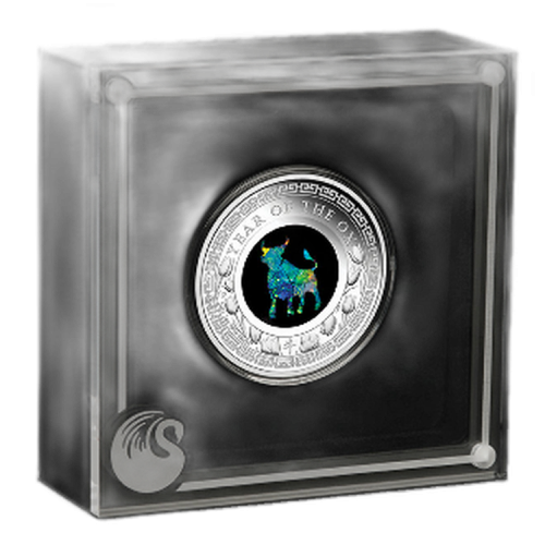 Thumbnail 1 oz Lunar Zilveren Munt 2021 voorkant