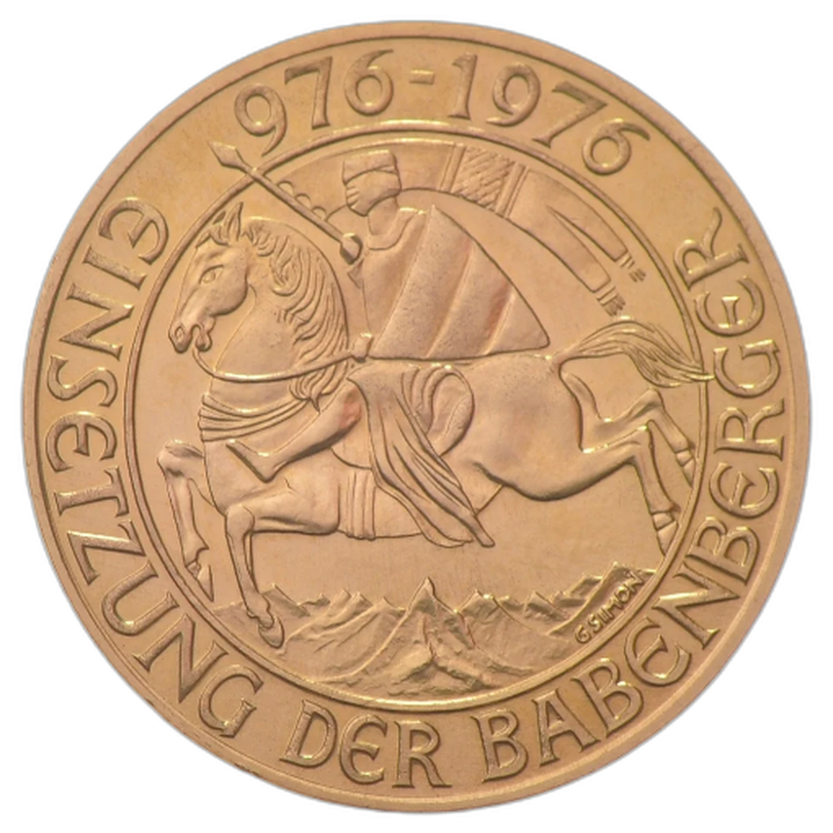 1/2 oz Münze Österreich Gold Coin 1976 front