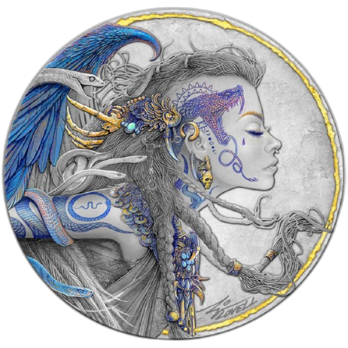 Thumbnail Zilveren munt Euryale Dark Beauties 2021 voorkant