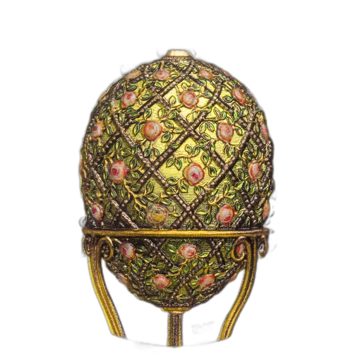 Thumbnail 2 troy ounce zilveren munt Rose Trellis Egg 2021 Proof voorkant