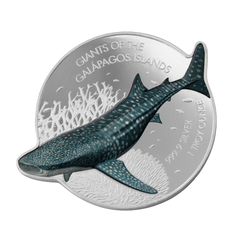 Thumbnail 1 troy ounce zilveren munt walvishaai 2021 prooflike voorkant