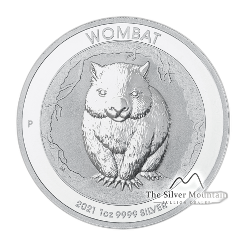 Thumbnail 1 troy ounce zilveren munt Wombat 2021 voorkant