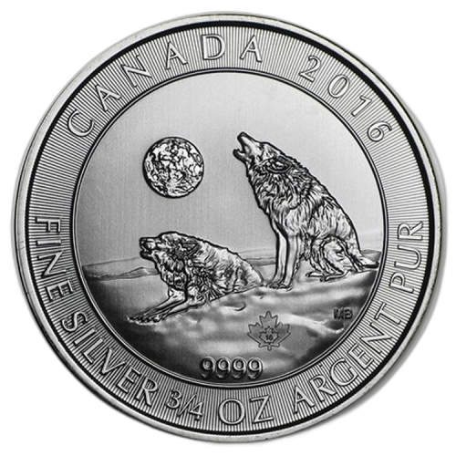 Thumbnail 3/4 oz Royal Canadian Mint Silver Coin 2016 front