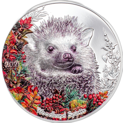 Thumbnail 1 troy ounce zilveren munt Woodland Spirit 2021 Proof voorkant