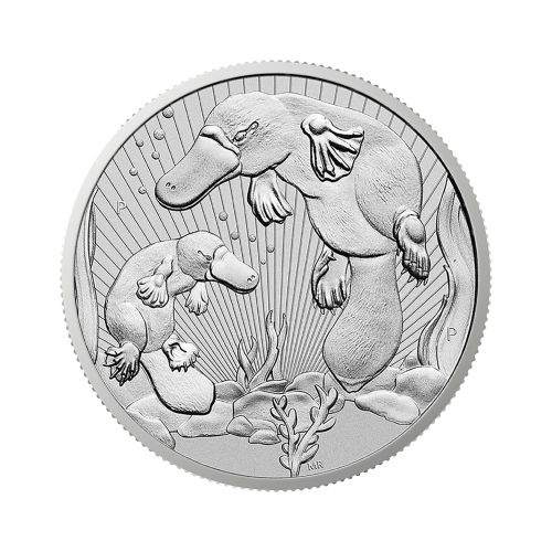 Thumbnail 2 troy ounce zilveren munt Platypus Next Generations 2021 voorkant