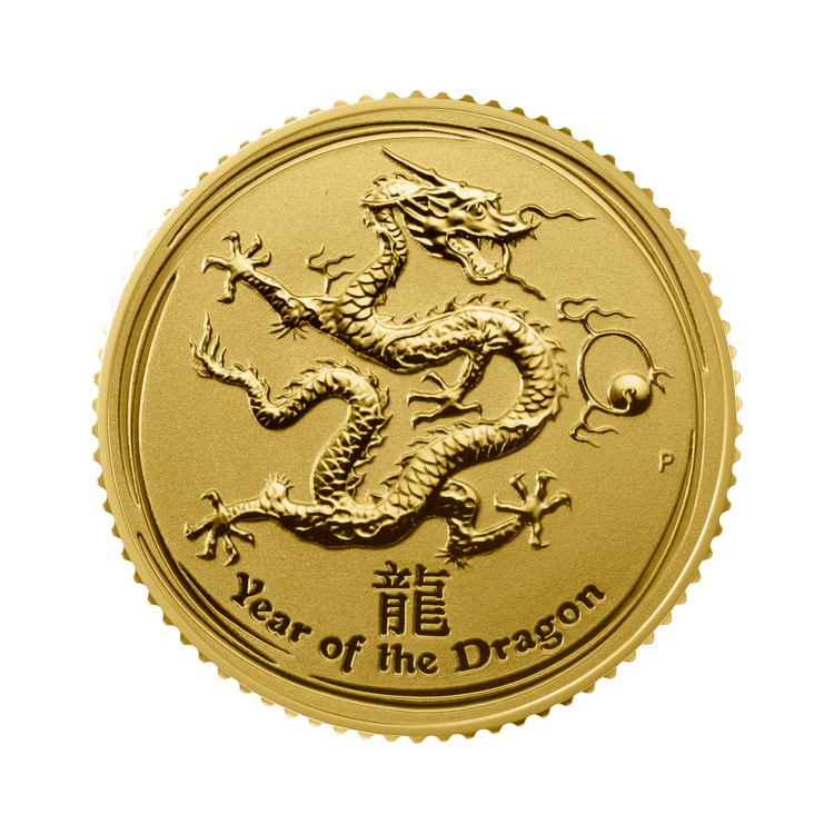 1/10 oz Lunar Gouden Munt 2012 voorkant