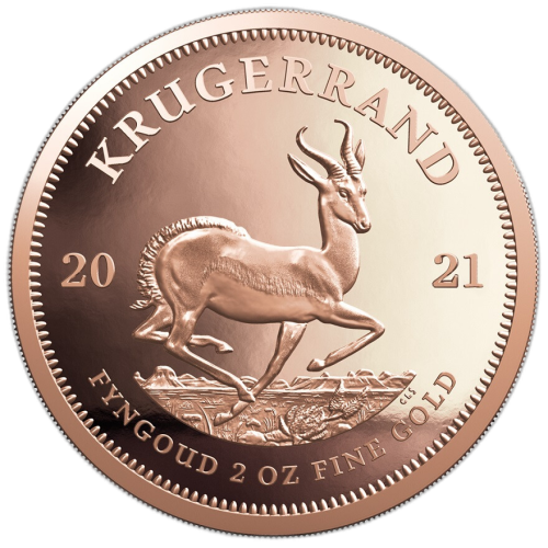 Thumbnail 2 oz Krugerrand Proof Or 2021 front