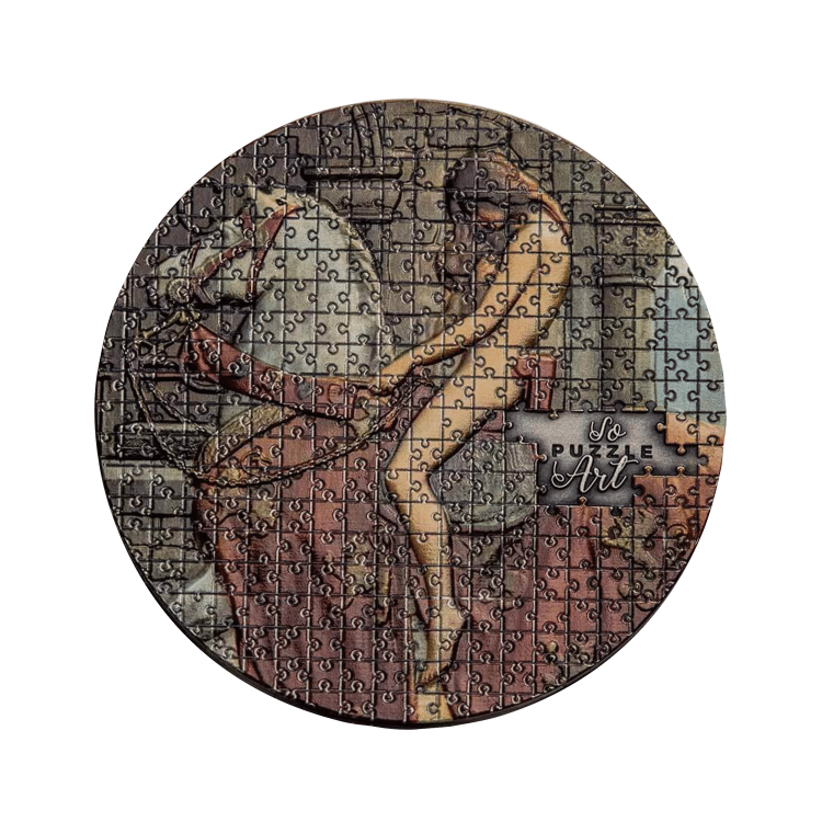 3 troy ounce silver coin Lady Godiva 2020 antique finish front