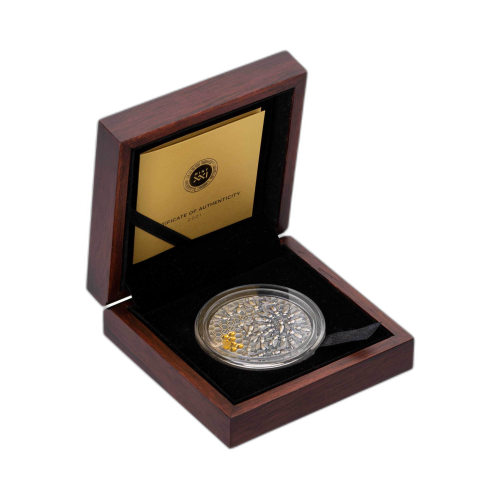 Thumbnail 2 troy ounce zilveren munt honingbij 2021 voorkant
