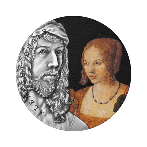 Thumbnail 2 troy ounce zilveren munt Albrecht Dürer 2021 voorkant