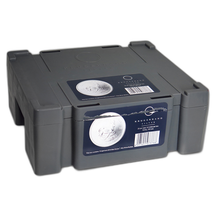 Lege monsterbox voor Krugerrand munten front