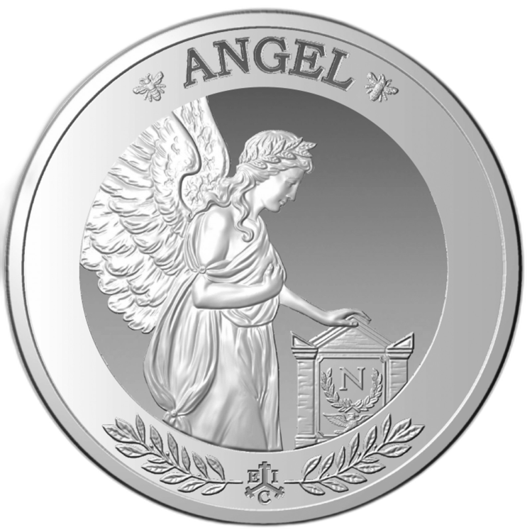 1 troy ounce zilveren munt Saint-Helena engel 2021 Proof voorkant