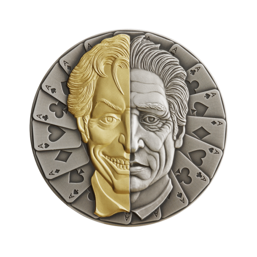 Thumbnail 2 troy ounce silver coin mask 2021 - antique finish front