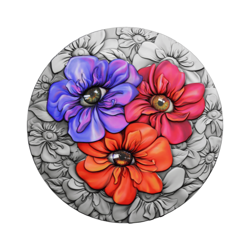 Thumbnail 1 troy ounce zilveren munt Googly Eyes 2021 voorkant
