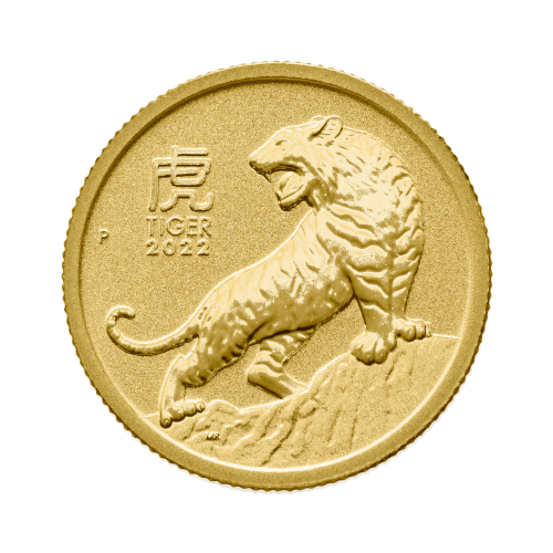 Thumbnail 1/10 oz Lunar Gouden Munt 2022 voorkant